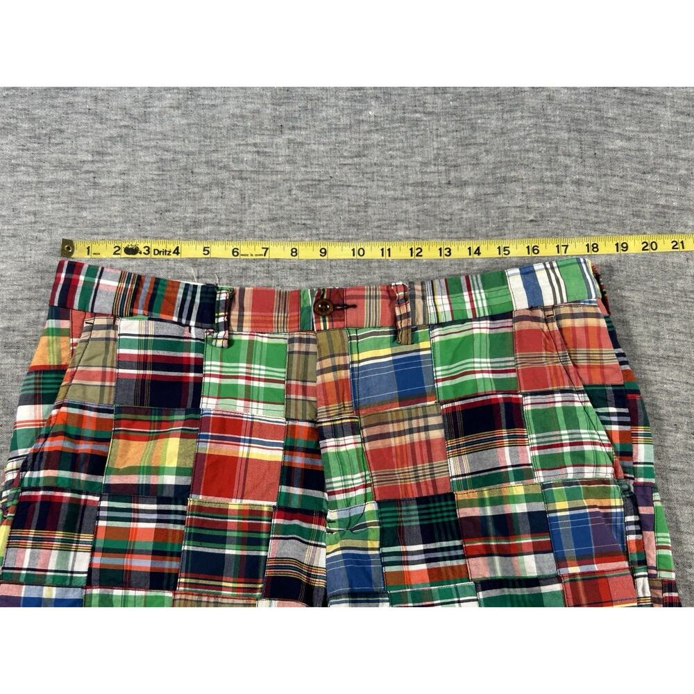 Polo Ralph Lauren Madras Patchwork Shorts Mens 36 10" Colorful Plaid Cotton - Picture 6 of 10